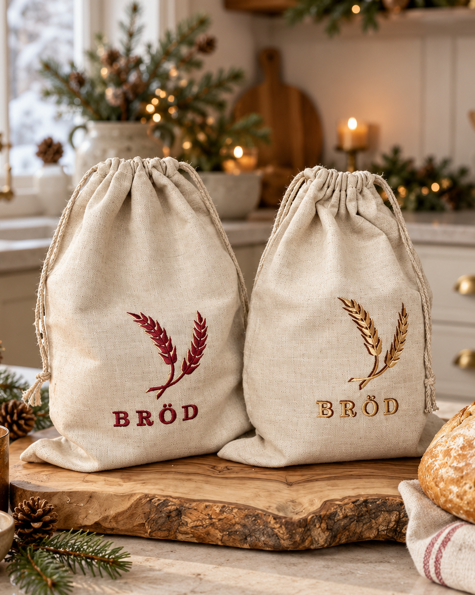 brödpåsar i linne 2 pack