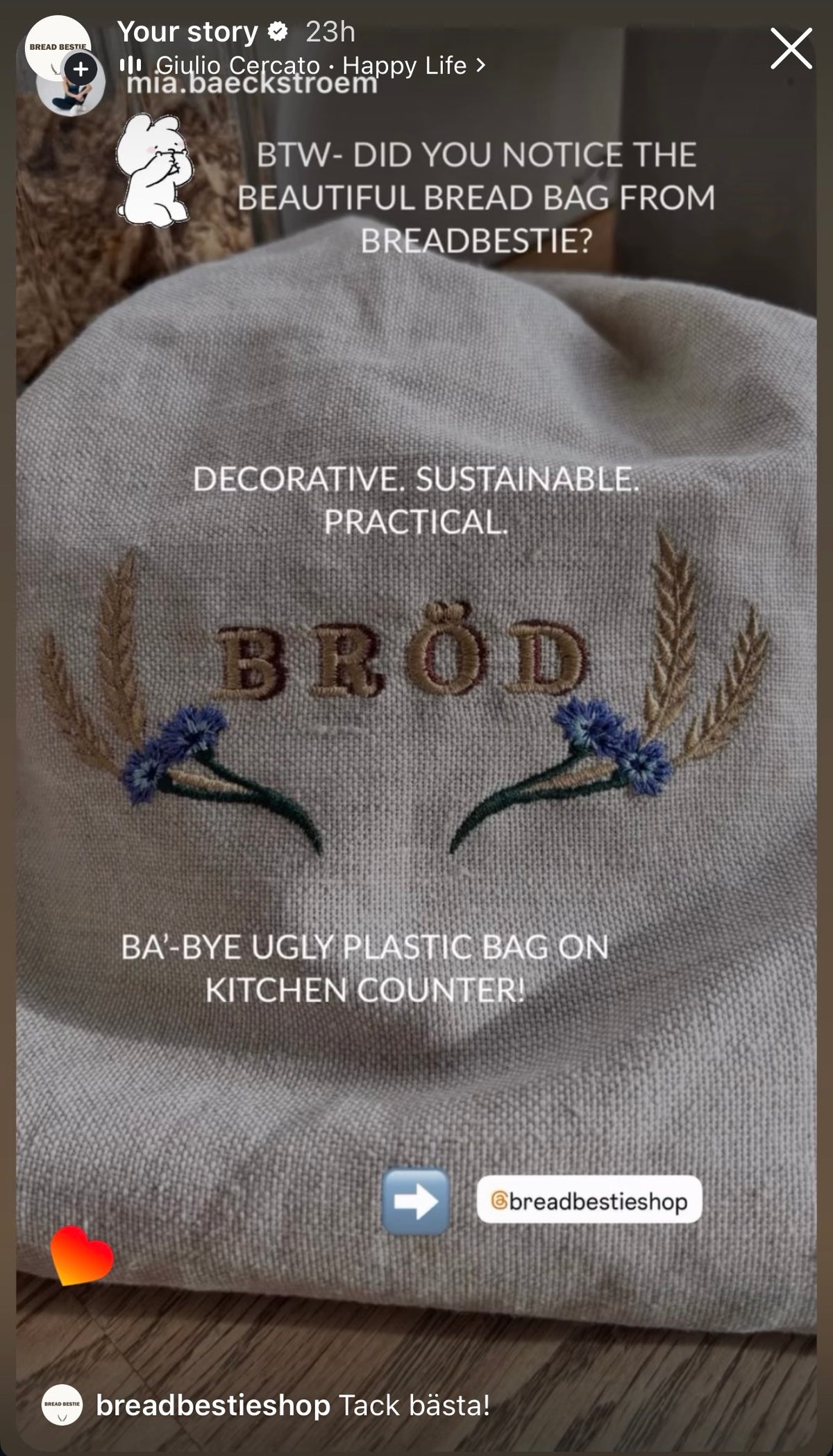 Blåklint brödförvaring