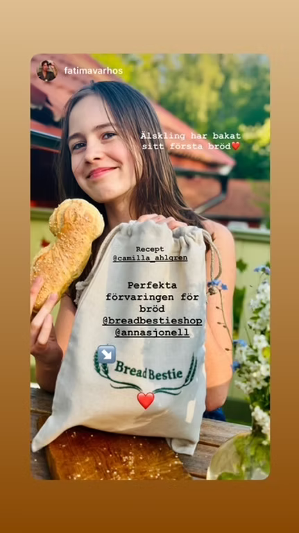 bread bestie kund med brödpåse