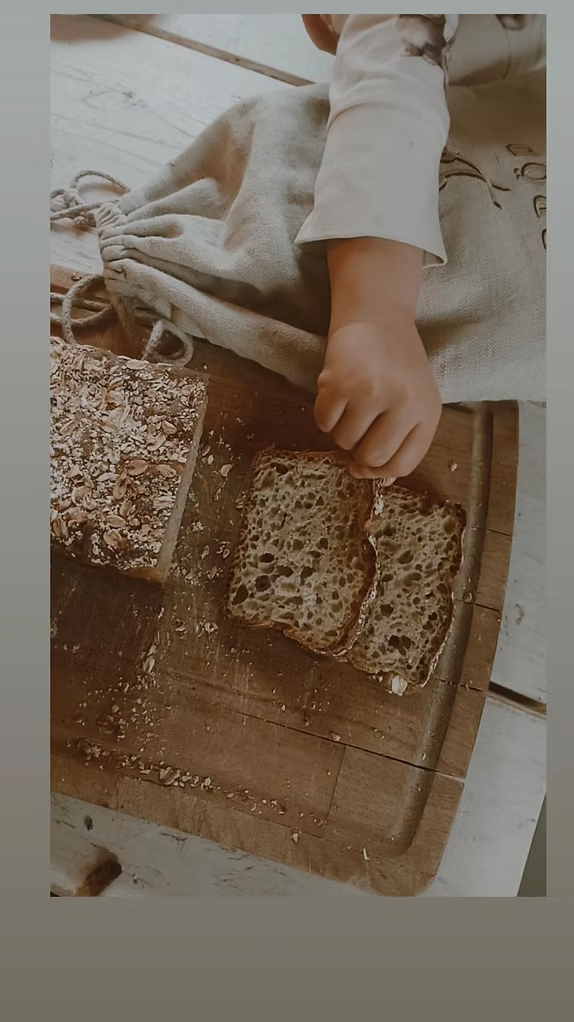 förvaring för bröd i linne
